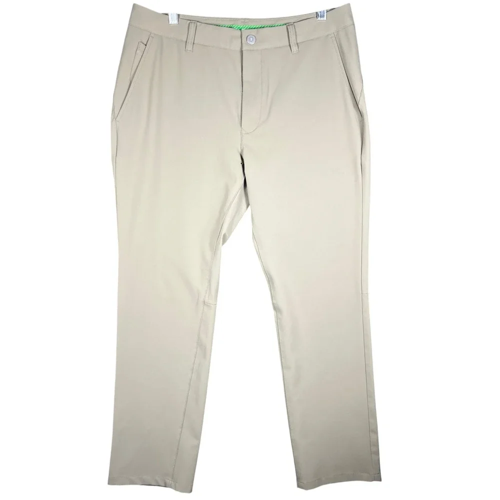 Bonobos Golf Pants Mens 34x30 Khaki Tan Performance Stretch‎ Technical Trousers